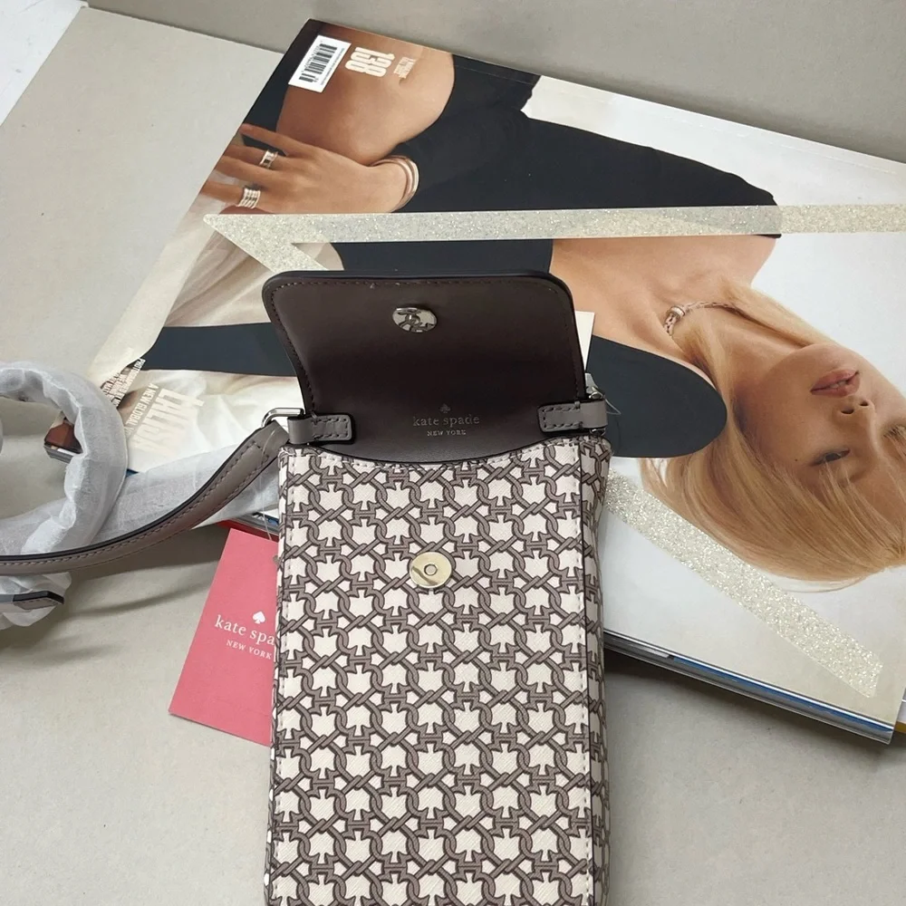 (new+tag) Kate Spade flap phone crossbody fits large iPhone Pro Max + card slots
